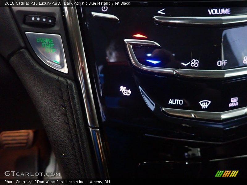 Dark Adriatic Blue Metallic / Jet Black 2018 Cadillac ATS Luxury AWD