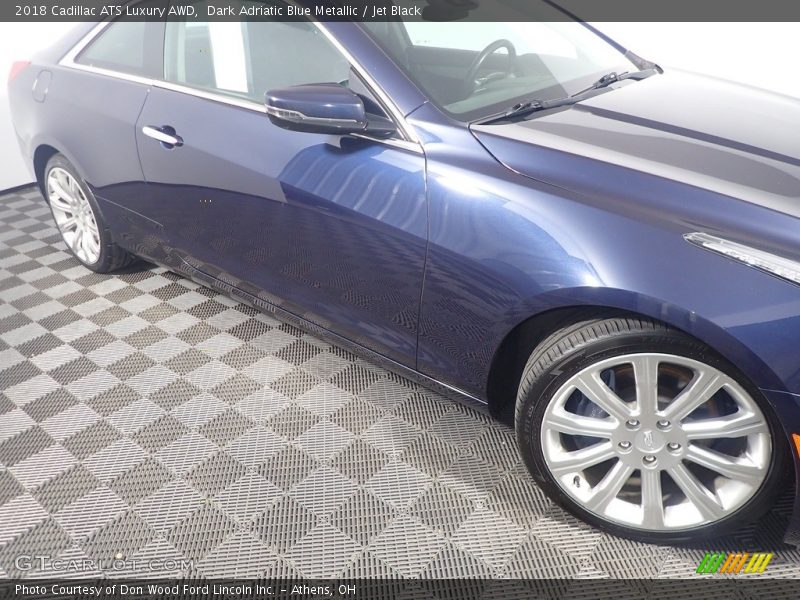 Dark Adriatic Blue Metallic / Jet Black 2018 Cadillac ATS Luxury AWD