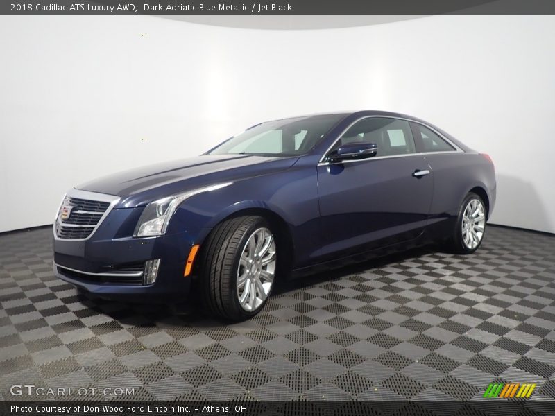 Dark Adriatic Blue Metallic / Jet Black 2018 Cadillac ATS Luxury AWD