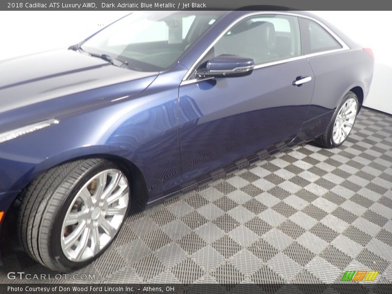 Dark Adriatic Blue Metallic / Jet Black 2018 Cadillac ATS Luxury AWD