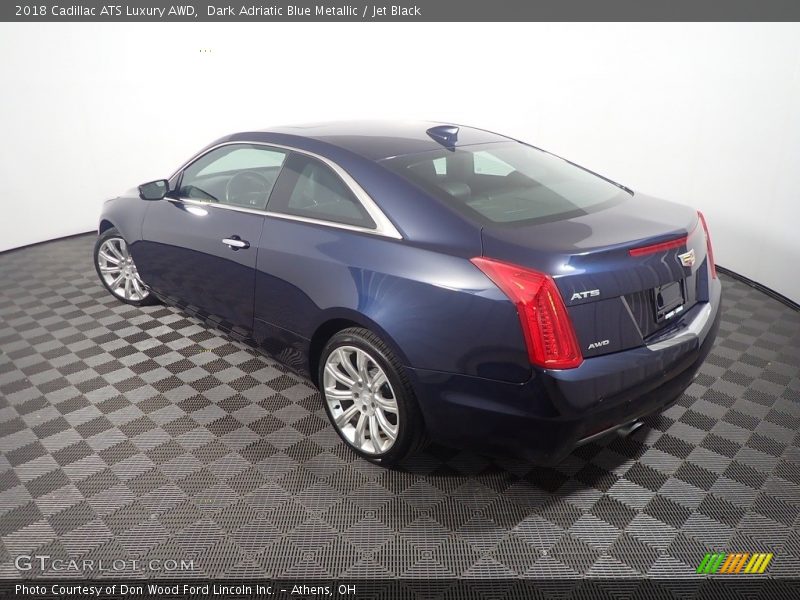 Dark Adriatic Blue Metallic / Jet Black 2018 Cadillac ATS Luxury AWD