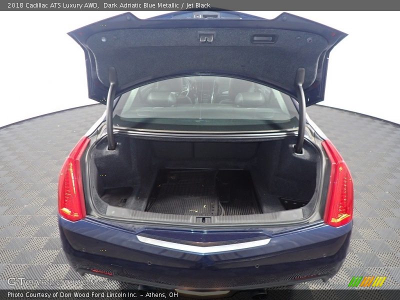 Dark Adriatic Blue Metallic / Jet Black 2018 Cadillac ATS Luxury AWD