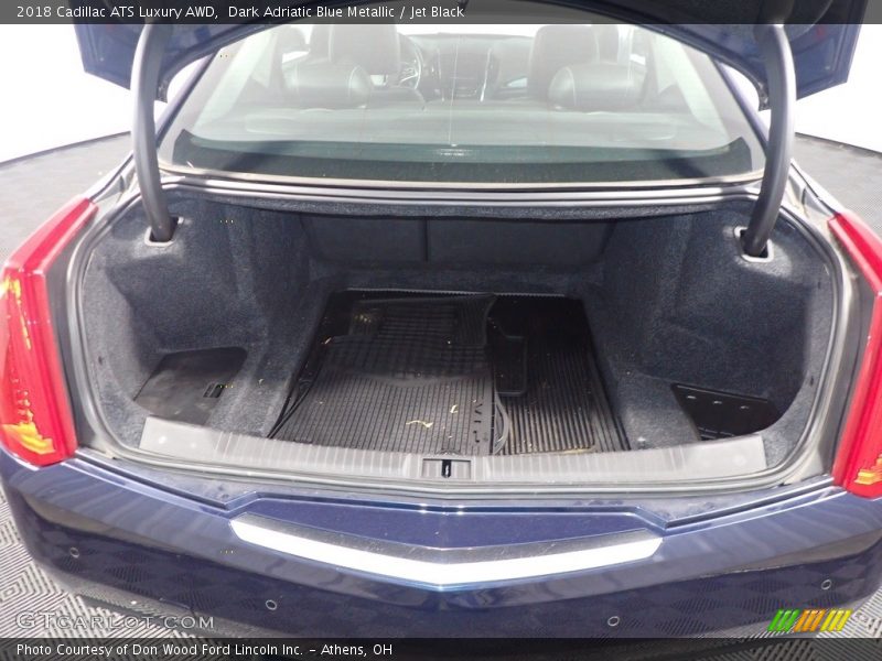 Dark Adriatic Blue Metallic / Jet Black 2018 Cadillac ATS Luxury AWD
