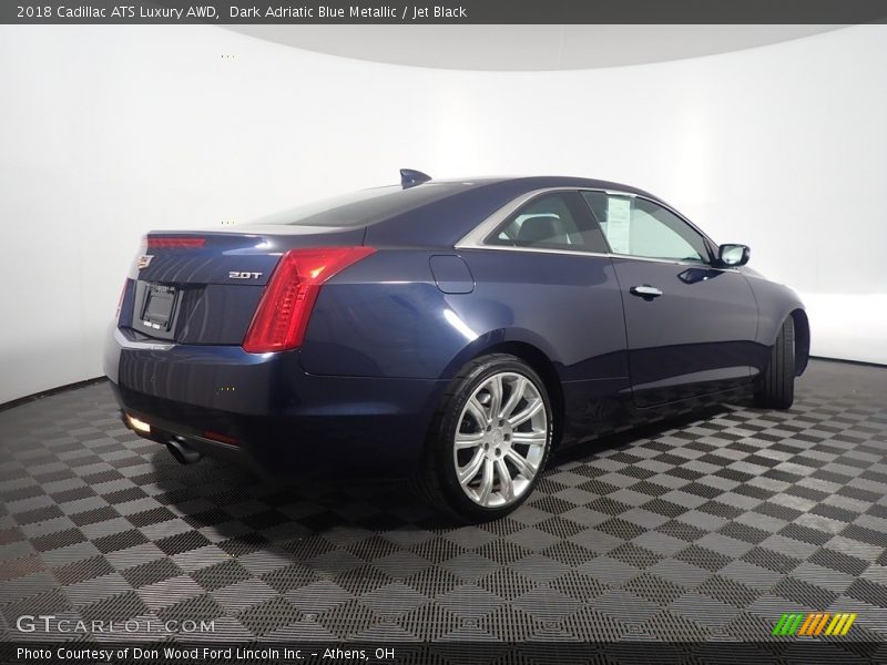 Dark Adriatic Blue Metallic / Jet Black 2018 Cadillac ATS Luxury AWD