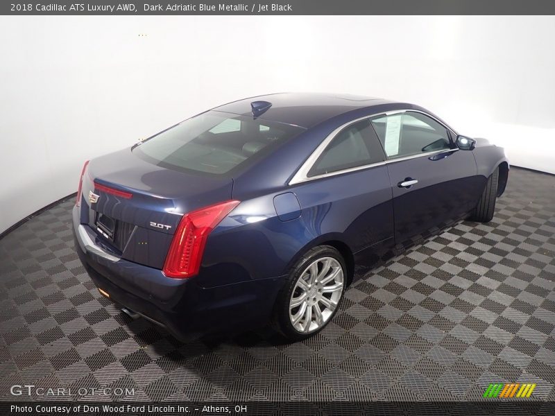 Dark Adriatic Blue Metallic / Jet Black 2018 Cadillac ATS Luxury AWD