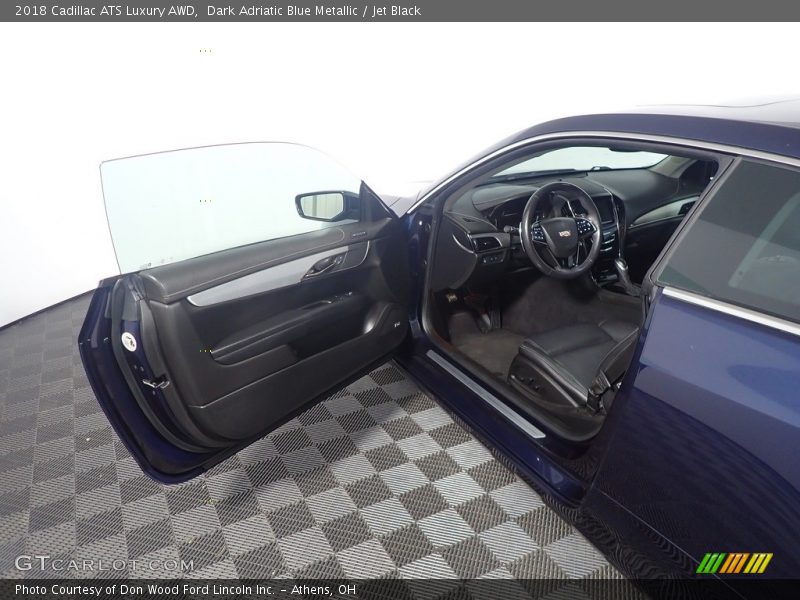 Dark Adriatic Blue Metallic / Jet Black 2018 Cadillac ATS Luxury AWD