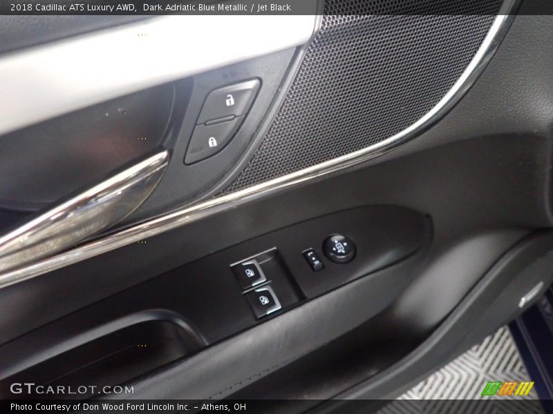 Dark Adriatic Blue Metallic / Jet Black 2018 Cadillac ATS Luxury AWD