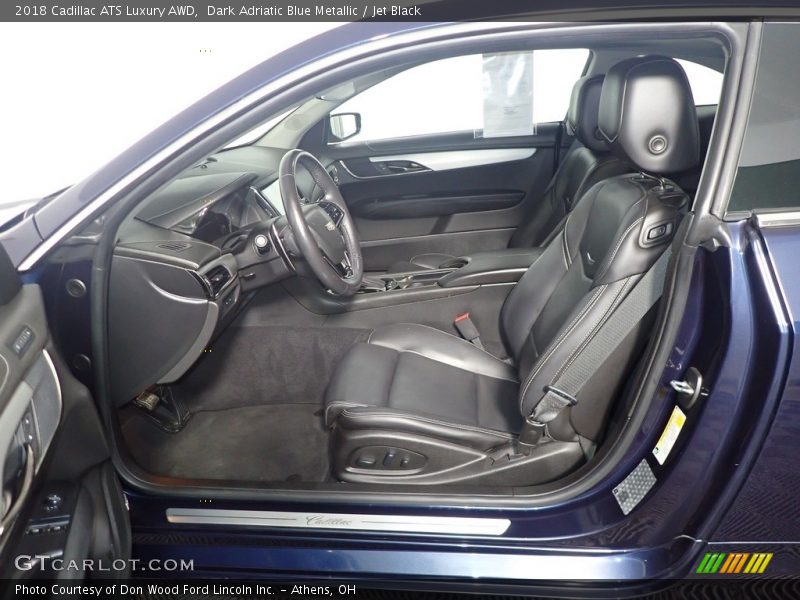 Dark Adriatic Blue Metallic / Jet Black 2018 Cadillac ATS Luxury AWD