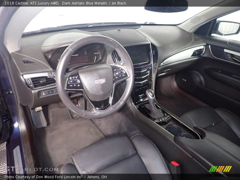 Dark Adriatic Blue Metallic / Jet Black 2018 Cadillac ATS Luxury AWD
