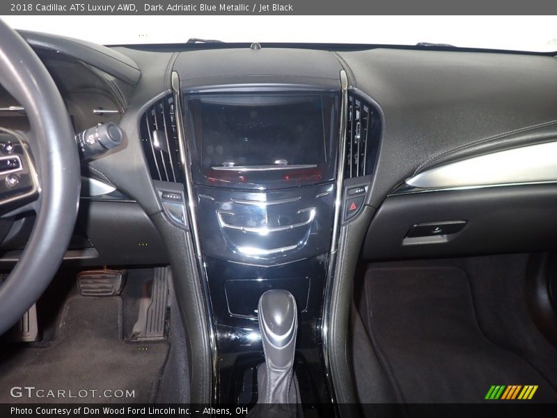 Dark Adriatic Blue Metallic / Jet Black 2018 Cadillac ATS Luxury AWD