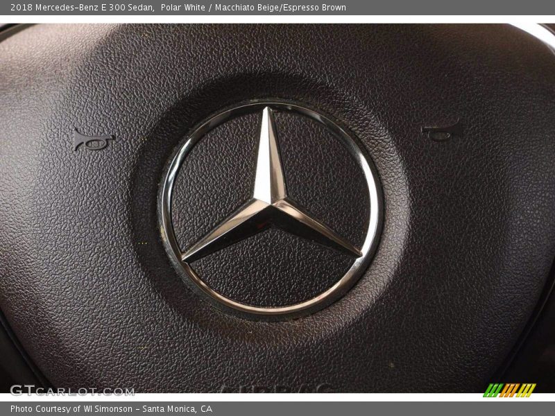 Polar White / Macchiato Beige/Espresso Brown 2018 Mercedes-Benz E 300 Sedan