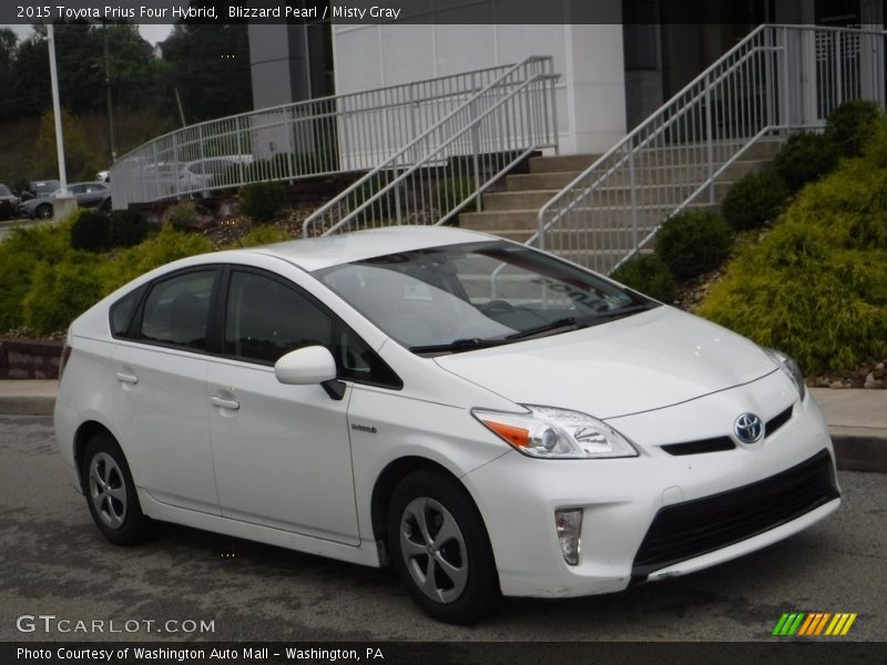 Blizzard Pearl / Misty Gray 2015 Toyota Prius Four Hybrid