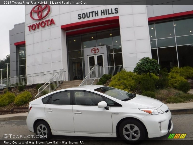 Blizzard Pearl / Misty Gray 2015 Toyota Prius Four Hybrid