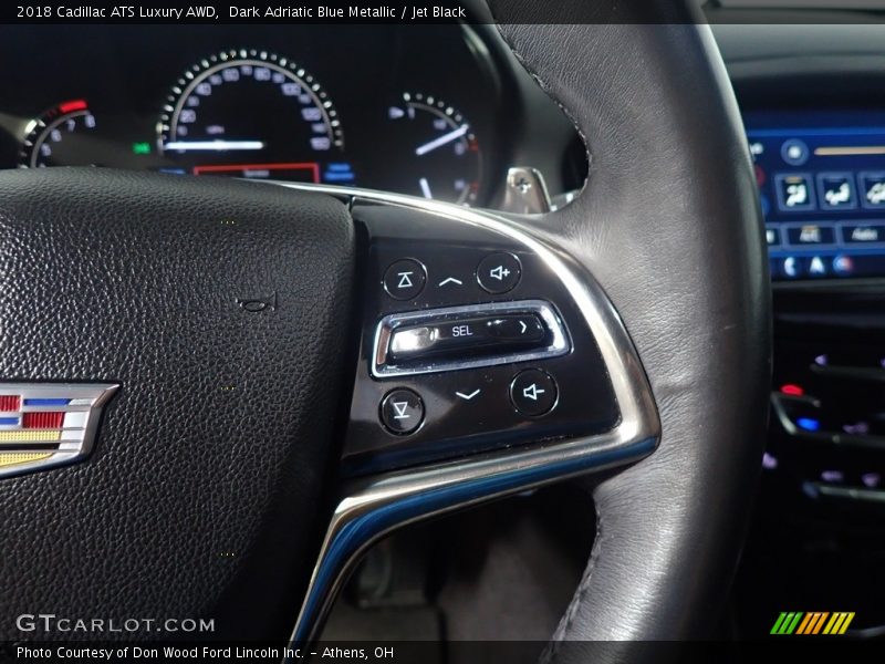 Dark Adriatic Blue Metallic / Jet Black 2018 Cadillac ATS Luxury AWD