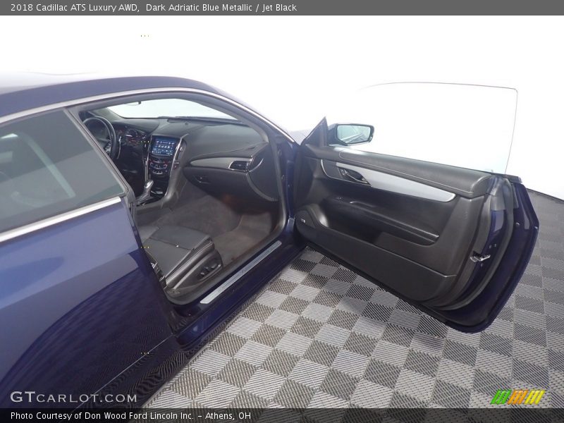 Dark Adriatic Blue Metallic / Jet Black 2018 Cadillac ATS Luxury AWD