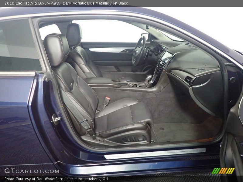 Dark Adriatic Blue Metallic / Jet Black 2018 Cadillac ATS Luxury AWD