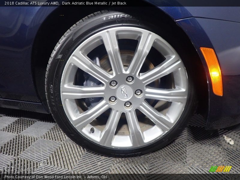 Dark Adriatic Blue Metallic / Jet Black 2018 Cadillac ATS Luxury AWD