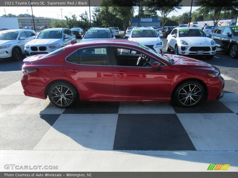 Supersonic Red / Black 2021 Toyota Camry SE