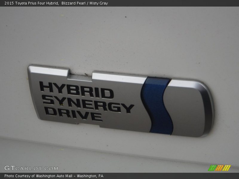 Blizzard Pearl / Misty Gray 2015 Toyota Prius Four Hybrid