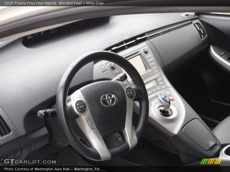 Blizzard Pearl / Misty Gray 2015 Toyota Prius Four Hybrid