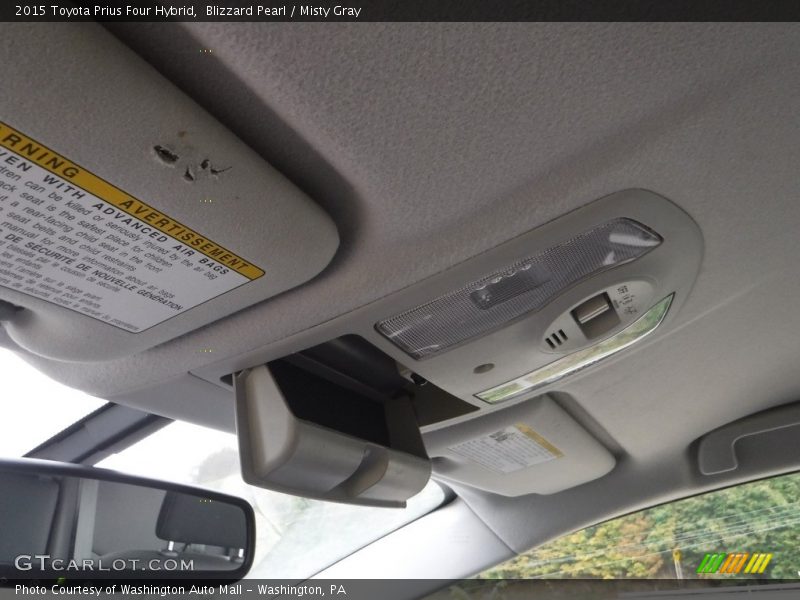 Blizzard Pearl / Misty Gray 2015 Toyota Prius Four Hybrid