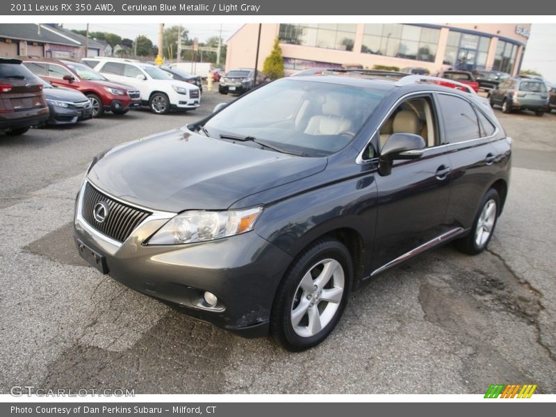 Cerulean Blue Metallic / Light Gray 2011 Lexus RX 350 AWD
