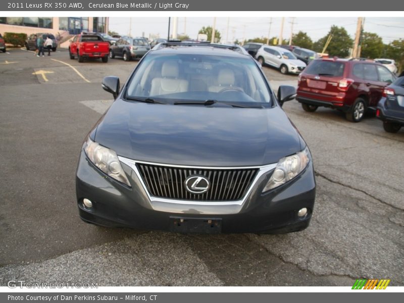 Cerulean Blue Metallic / Light Gray 2011 Lexus RX 350 AWD