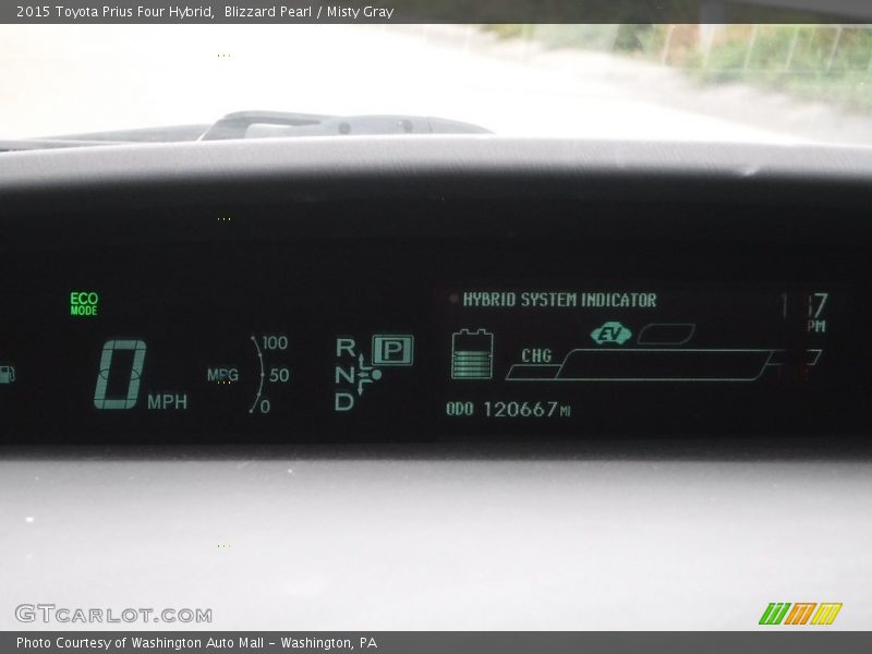 Blizzard Pearl / Misty Gray 2015 Toyota Prius Four Hybrid