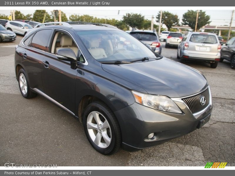 Cerulean Blue Metallic / Light Gray 2011 Lexus RX 350 AWD