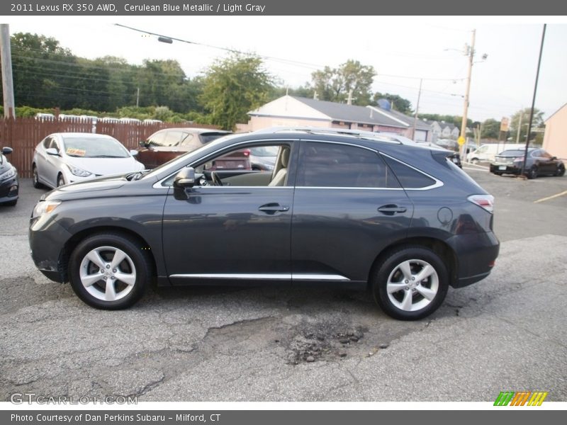 Cerulean Blue Metallic / Light Gray 2011 Lexus RX 350 AWD