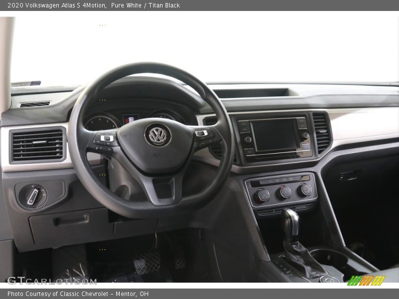 Pure White / Titan Black 2020 Volkswagen Atlas S 4Motion