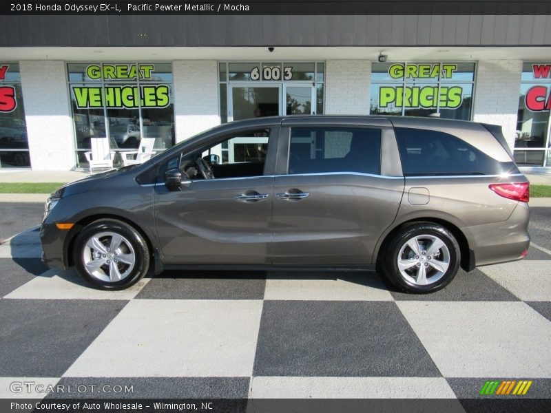 Pacific Pewter Metallic / Mocha 2018 Honda Odyssey EX-L