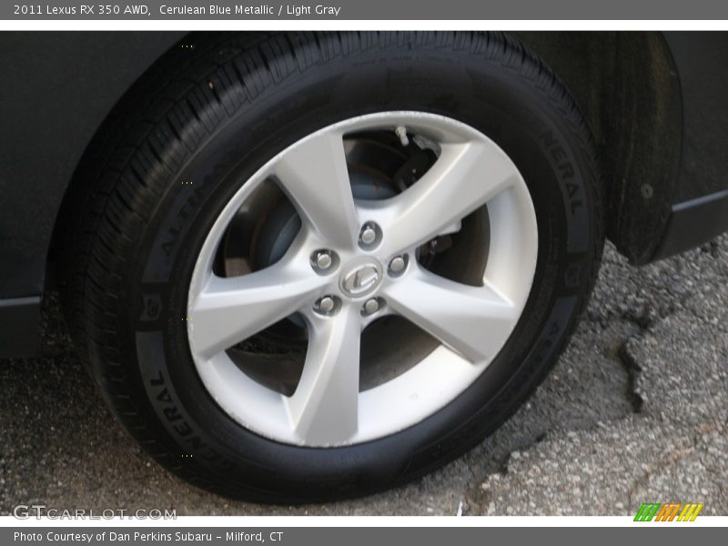 Cerulean Blue Metallic / Light Gray 2011 Lexus RX 350 AWD