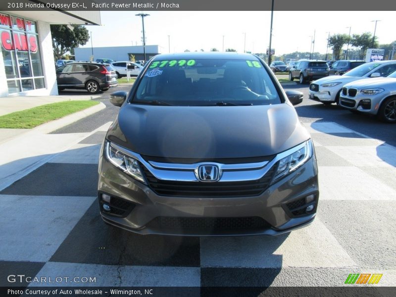 Pacific Pewter Metallic / Mocha 2018 Honda Odyssey EX-L