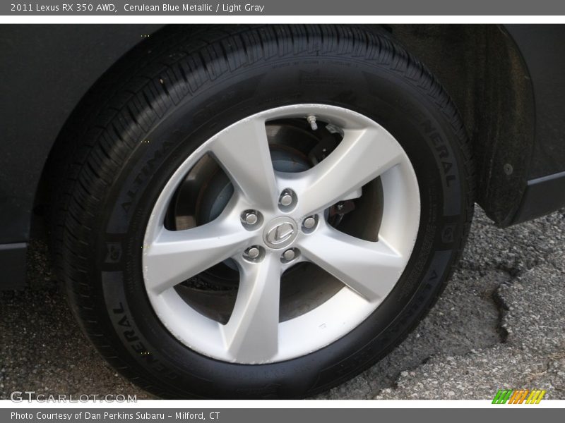 Cerulean Blue Metallic / Light Gray 2011 Lexus RX 350 AWD
