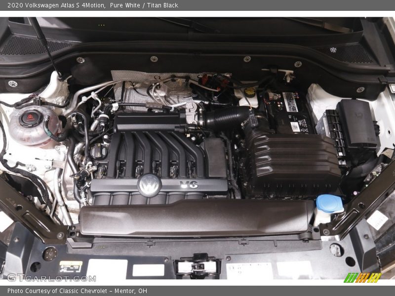 Pure White / Titan Black 2020 Volkswagen Atlas S 4Motion