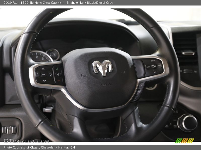Bright White / Black/Diesel Gray 2019 Ram 1500 Big Horn Crew Cab 4x4