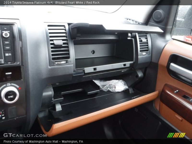Blizzard Pearl White / Red Rock 2014 Toyota Sequoia Platinum 4x4