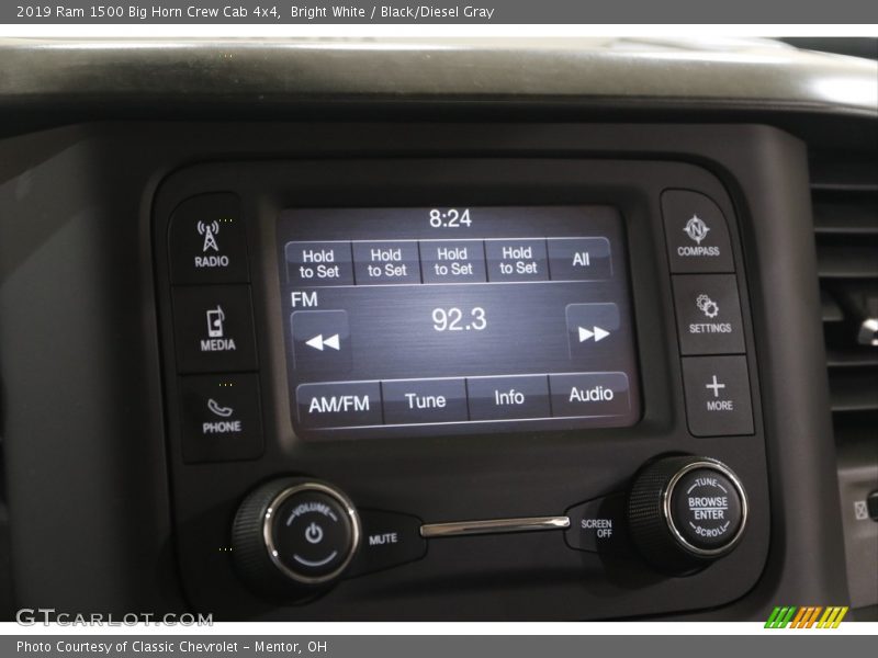 Bright White / Black/Diesel Gray 2019 Ram 1500 Big Horn Crew Cab 4x4