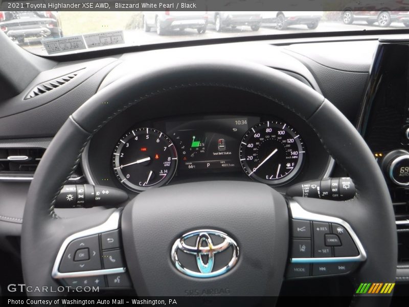 Blizzard White Pearl / Black 2021 Toyota Highlander XSE AWD