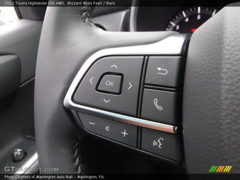 Blizzard White Pearl / Black 2021 Toyota Highlander XSE AWD