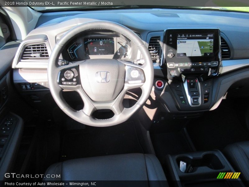 Pacific Pewter Metallic / Mocha 2018 Honda Odyssey EX-L