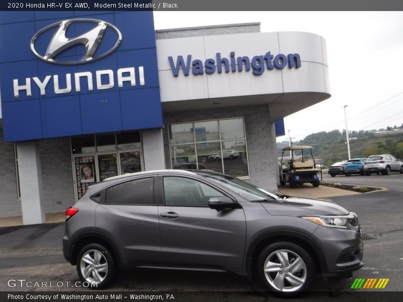 Modern Steel Metallic / Black 2020 Honda HR-V EX AWD