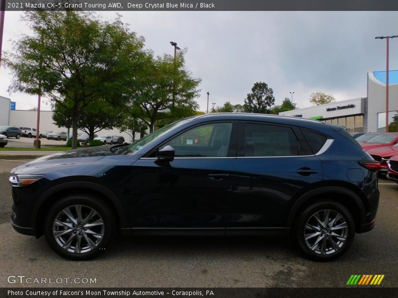 Deep Crystal Blue Mica / Black 2021 Mazda CX-5 Grand Touring AWD