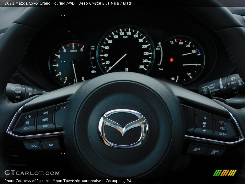 Deep Crystal Blue Mica / Black 2021 Mazda CX-5 Grand Touring AWD