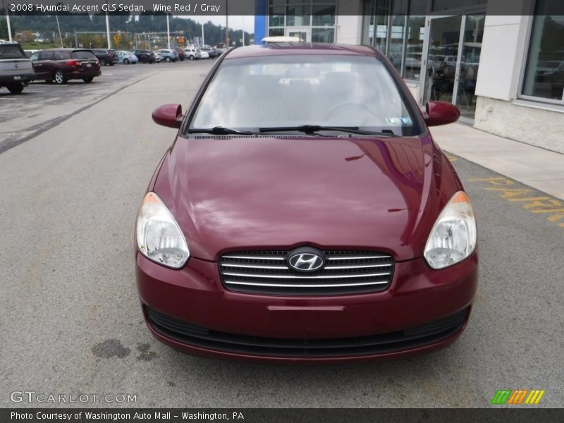 Wine Red / Gray 2008 Hyundai Accent GLS Sedan