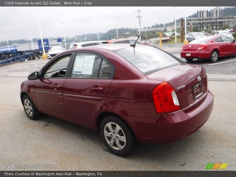 Wine Red / Gray 2008 Hyundai Accent GLS Sedan