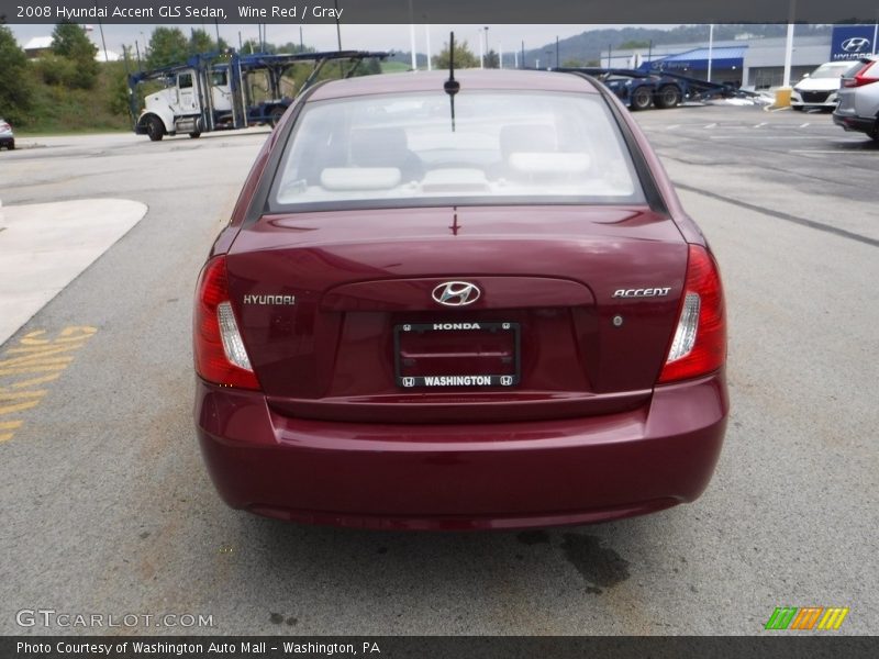 Wine Red / Gray 2008 Hyundai Accent GLS Sedan