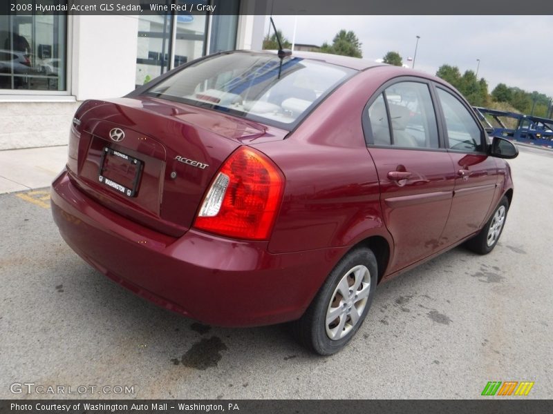 Wine Red / Gray 2008 Hyundai Accent GLS Sedan