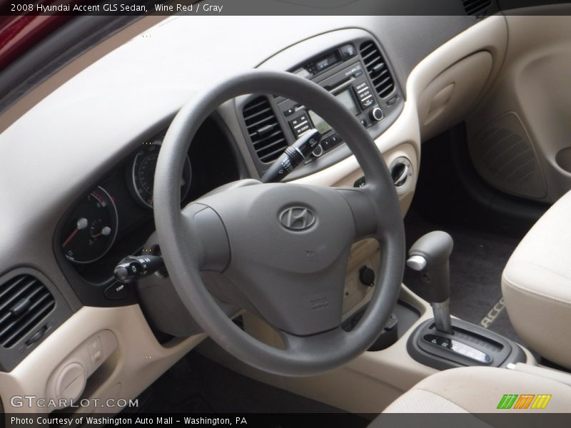 Wine Red / Gray 2008 Hyundai Accent GLS Sedan